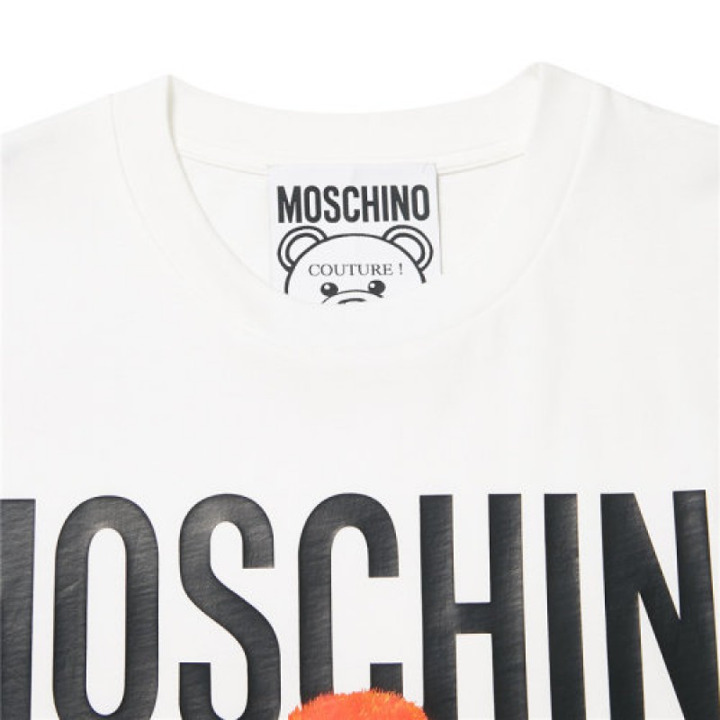 MOSCHINO/莫斯奇诺 时尚新款中性款罗马熊纯棉女士短袖T恤070355401002