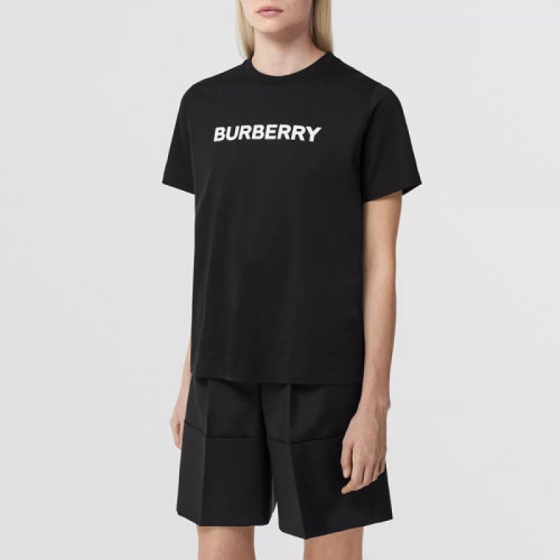 BURBERRY/博柏利【23春夏新款】女款棉质圆领短袖T恤徽标印花 80552511